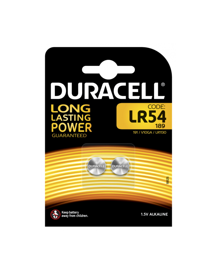 Bateria Specjalistyczne Alkaliczna Duracell LR 54 B2  50936908 główny