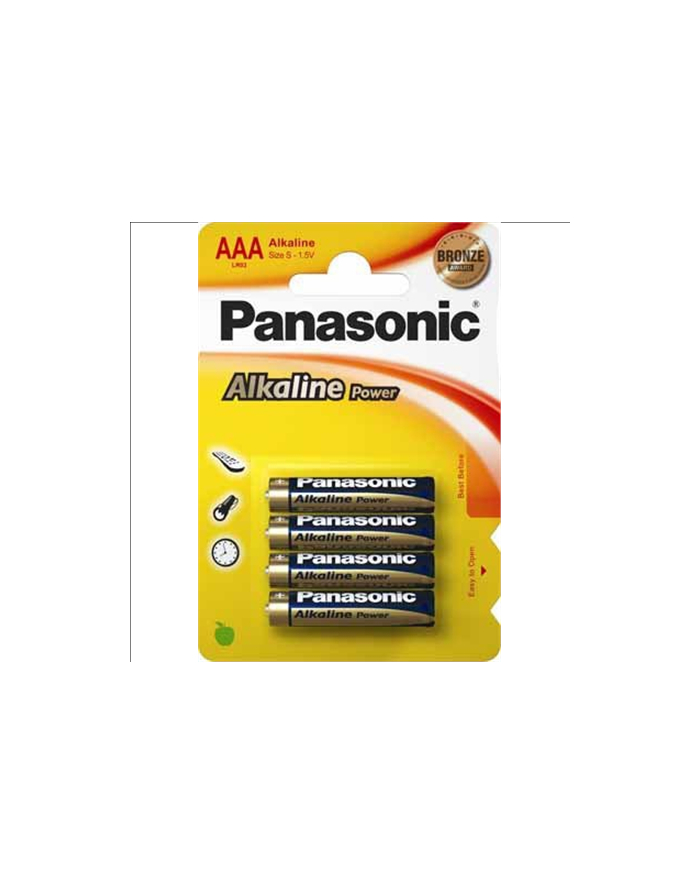 Baterie Panasonic alkaliczne ALKALINE LR03AP/4BP | 4szt. główny