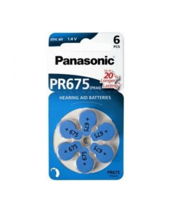 Baterie Panasonic cynkowo-powietrzne do aparatów słuchowych  PR675/6BP | 6szt.