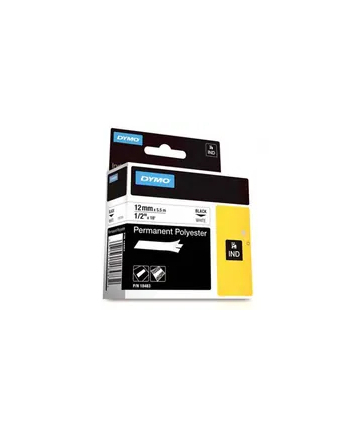 Dymo taśma do drukarek Rhino 18483  5,5m/12mm poliester, trwała, biała