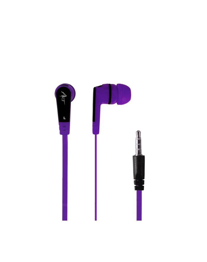 Art słuchawki douszne z mikrofonem fioletowe smartphone/mp3/tablet  S2F główny