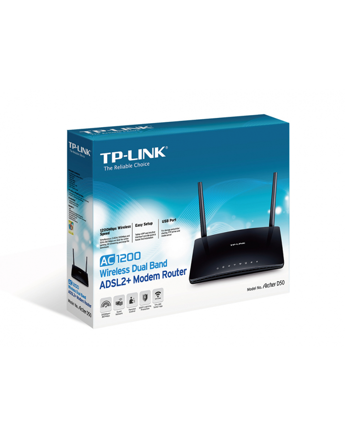 TP-Link Archer D50 AC1200 ADSL Wireless DualBand 4xLAN,1xWAN AnnexA główny
