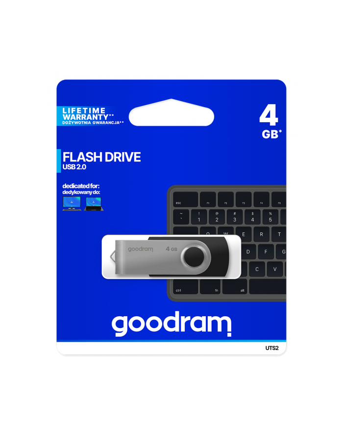 Goodram Flashdrive Twister 4GB USB 2.0 czarny główny
