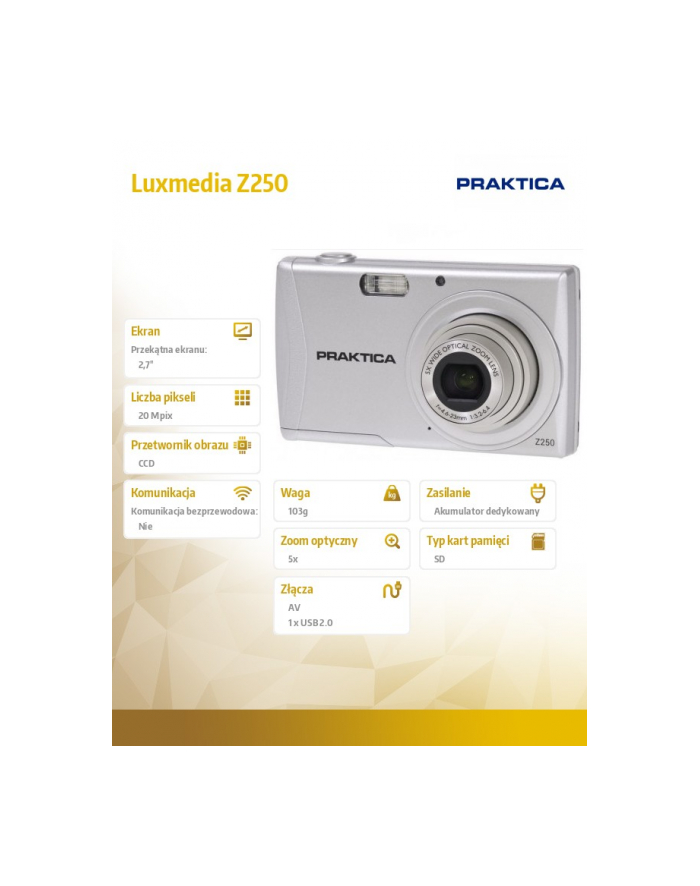 Aparat Luxmedia Z250 srebrny główny