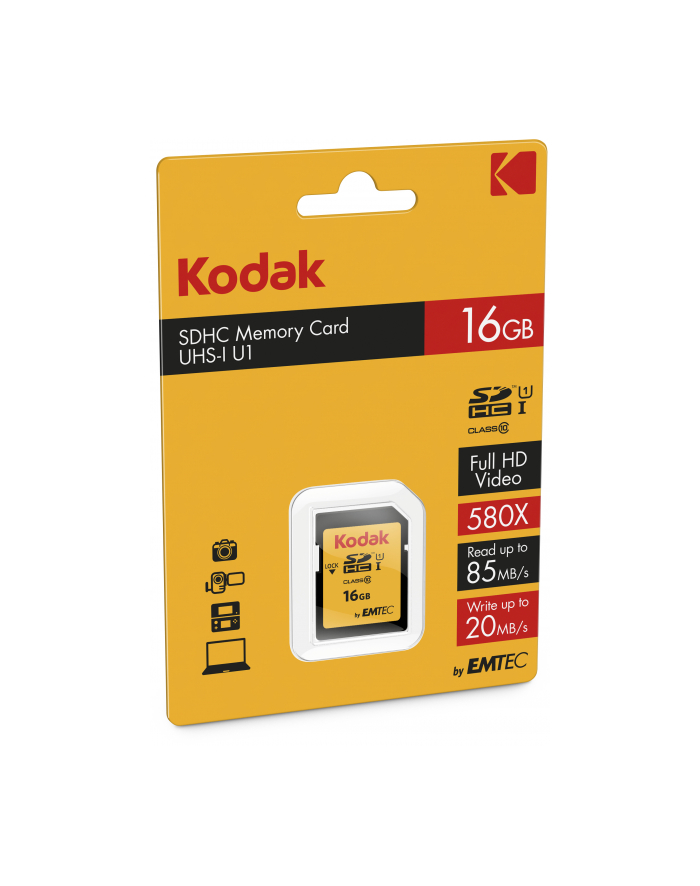 Kodak memory card 16GB SDHC Class 10 UHS-I U1 85/20MB/s główny