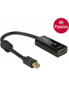 Delock Adapter mini Displayport 1.2 (M) > HDMI (F) 4K pasywne czarny - nr 11