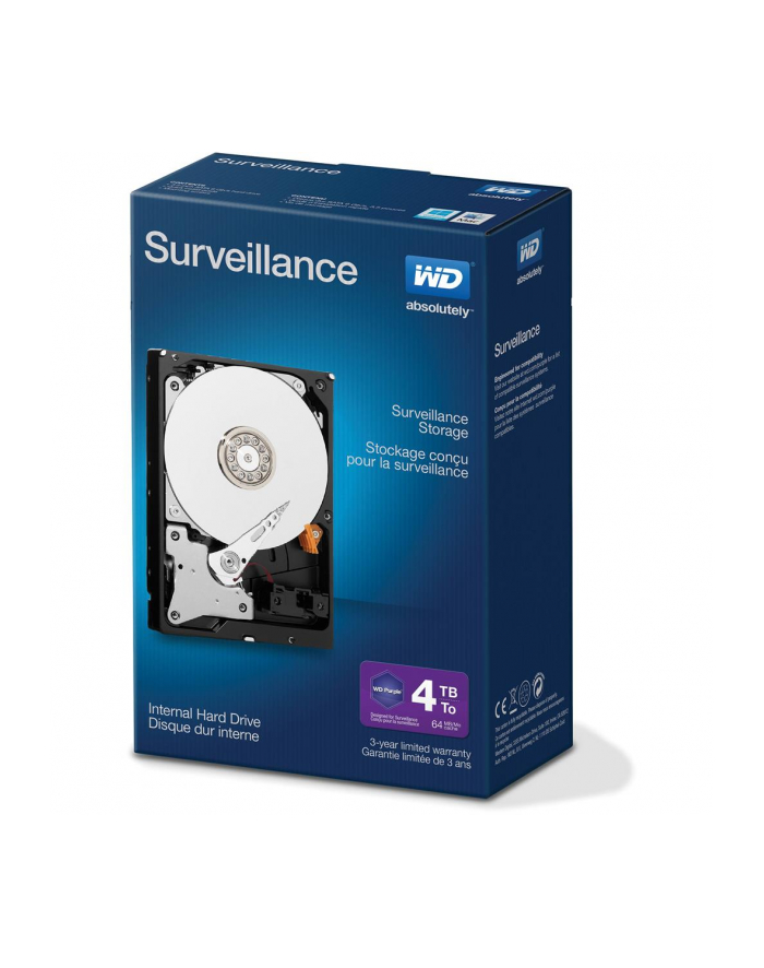 Western Digital Dysk twardy WD Desktop Surveillance,3.5'', 4TB, SATA/600, 64MB cache główny