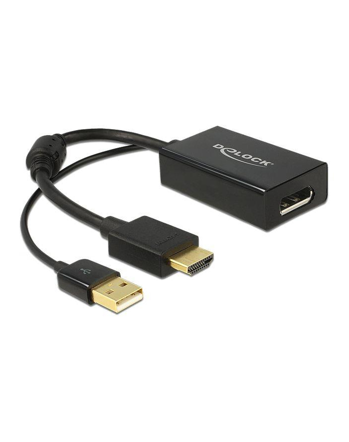 Adapter HDMI(M) -> Displayport1.2(F) + zasilanie USB 0.24M Delock główny