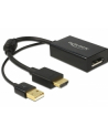 Adapter HDMI(M) -> Displayport1.2(F) + zasilanie USB 0.24M Delock - nr 9
