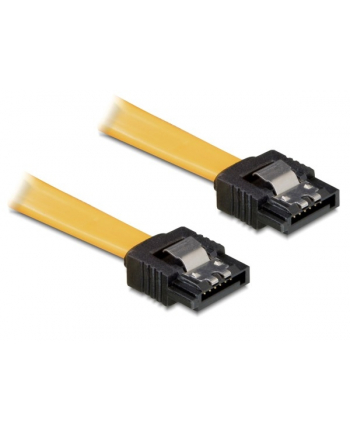 Kabel SATA DATA 0.1m z zatrzaskami metalowymi (krótkie wtyczki) Delock