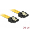 Kabel SATA DATA 0.3m z zatrzaskami metalowymi (krótkie wtyczki) Delock - nr 17