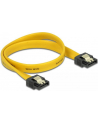 Kabel SATA DATA 0.3m z zatrzaskami metalowymi (krótkie wtyczki) Delock - nr 18
