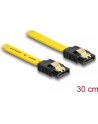 Kabel SATA DATA 0.3m z zatrzaskami metalowymi (krótkie wtyczki) Delock - nr 19