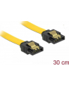 Kabel SATA DATA 0.3m z zatrzaskami metalowymi (krótkie wtyczki) Delock - nr 20