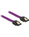 Kabel SATA DATA III 0.2m z metalowymi zatrzaskami Premium Delock - nr 6