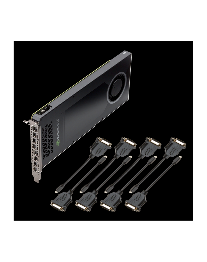 PNY Technologies Europe PNY NVIDIA NVS 810, 4GB GDDR3 (128 Bit), 8x miniDP, 8x miniDP to DVI adapters główny
