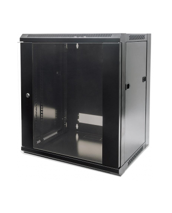 Intellinet Szafka wisząca 19'' 6U/450 mm szklane drzwi jednosekcyjna czarna nr 1