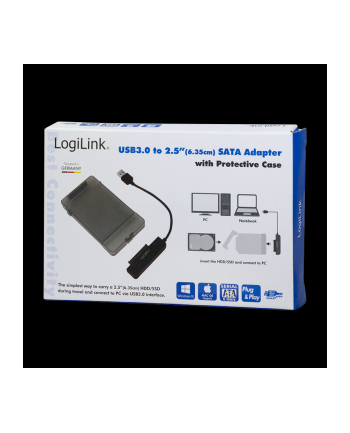 LOGILINK - Adapter USB 3.0 do S-ATA, HDD 2,5'' z etui ochronnym