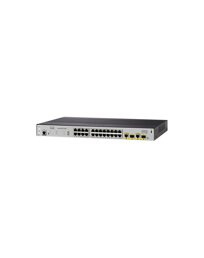 CISCO 891 WITH 2GE/2SFP 2 x GE WAN/SFP, 24 x GE LAN, 8 x PoE, USB 2.0, AUX, Black główny