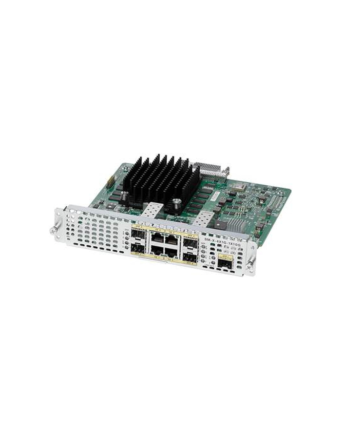 Cisco SM-X MODULE WITH 4-PORT DUAL-M 4-port Gigabit Ethernet, dual-mode GE/SFP or 1-port 10G SFP+, SM-X Module główny