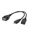 Gembird kabel USB 2.0 OTG AF -> USB micro BM + USB micro BF (zasilanie) - nr 12
