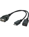 Gembird kabel USB 2.0 OTG AF -> USB micro BM + USB micro BF (zasilanie) - nr 13