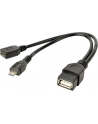 Gembird kabel USB 2.0 OTG AF -> USB micro BM + USB micro BF (zasilanie) - nr 19