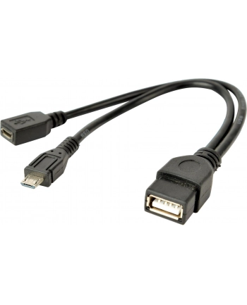 Gembird kabel USB 2.0 OTG AF -> USB micro BM + USB micro BF (zasilanie)