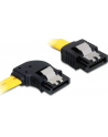 Delock kabel SATA 6 Gb/s kątowy lewo/prosto metal. zatrzaski 30cm żółty - nr 10