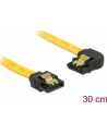 Delock kabel SATA 6 Gb/s kątowy lewo/prosto metal. zatrzaski 30cm żółty - nr 13