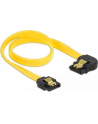 Delock kabel SATA 6 Gb/s kątowy lewo/prosto metal. zatrzaski 30cm żółty - nr 14
