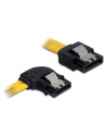 Delock kabel SATA 6 Gb/s kątowy lewo/prosto metal. zatrzaski 30cm żółty - nr 3