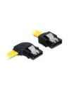 Delock kabel SATA 6 Gb/s kątowy lewo/prosto metal. zatrzaski 50cm żółty - nr 4