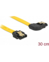 Delock kabel SATA 6 Gb/s kątowy prawo/prosto metal. zatrzaski 30cm żółty - nr 11