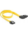 Delock kabel SATA 6 Gb/s kątowy prawo/prosto metal. zatrzaski 30cm żółty - nr 8