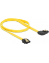 Delock kabel SATA 6 Gb/s kątowy prawo/prosto metal. zatrzaski 50cm żółty - nr 14