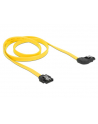 Delock kabel SATA 6 Gb/s kątowy prawo/prosto metal. zatrzaski 50cm żółty - nr 6