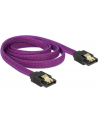 Delock kabel SATA 6 Gb/s 100 cm prosty/prosty metal. zatrzaski fioletowy Premium - nr 8