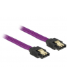 Delock kabel SATA 6 Gb/s 100 cm prosty/prosty metal. zatrzaski fioletowy Premium - nr 9