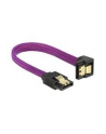 Delock kabel SATA 6 Gb/s 10 cm dół / prosty metal. zatrzaski fioletowy Premium - nr 3