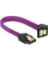 Delock kabel SATA 6 Gb/s 10 cm dół / prosty metal. zatrzaski fioletowy Premium - nr 5