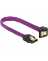 Delock kabel SATA 6 Gb/s 20 cm dół / prosty metal. zatrzaski fioletowy Premium - nr 1
