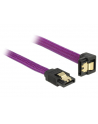 Delock kabel SATA 6 Gb/s 20 cm dół / prosty metal. zatrzaski fioletowy Premium - nr 3