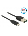 Delock kabel USB 2.0 micro AM-BM Dual Easy-USB 2m black - nr 10