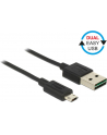Delock kabel USB 2.0 micro AM-BM Dual Easy-USB 2m black - nr 33