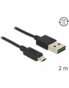 Delock kabel USB 2.0 micro AM-BM Dual Easy-USB 2m black - nr 61