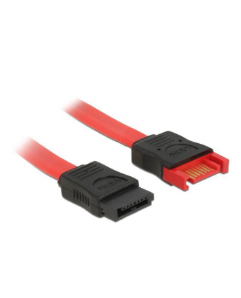 Delock kabel przedłużacz SATA 6 Gb/s (męski/żeński) 20cm czerwony
