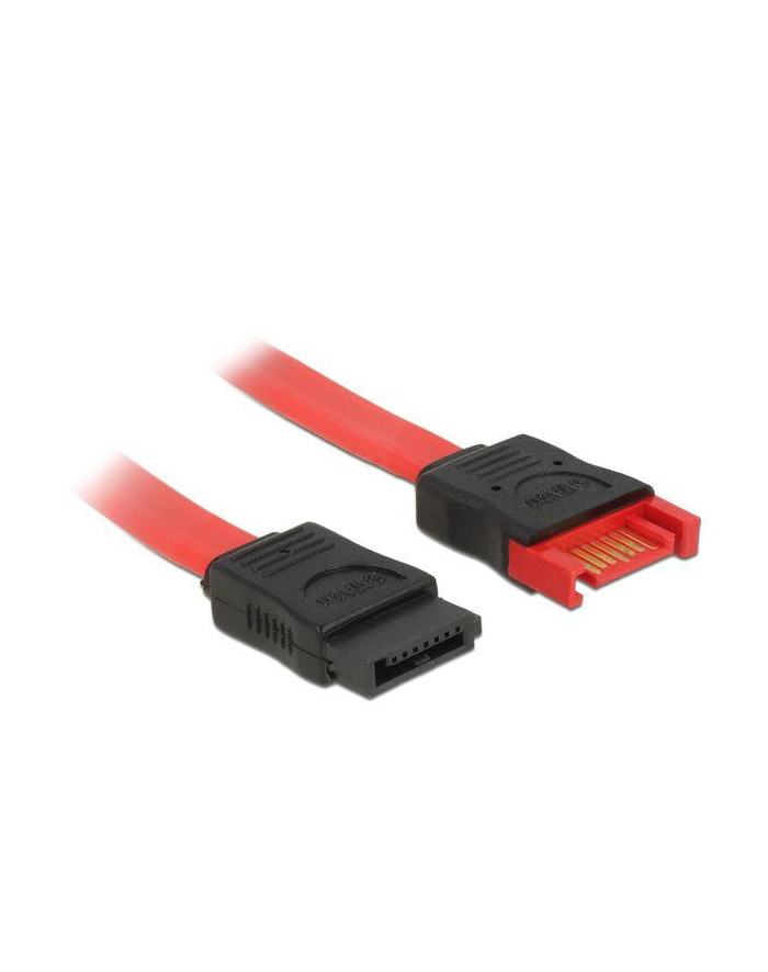 Delock kabel przedłużacz SATA 6 Gb/s (męski/żeński) 20cm czerwony główny