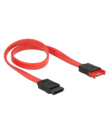 Delock kabel przedłużacz SATA 6 Gb/s (męski/żeński) 20cm czerwony