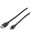 ASSMANN Kabel  USB 2.0 HighSpeed''Canon''Typ USB A/miniUSB B (5pin) M/M czarny 3 - nr 13